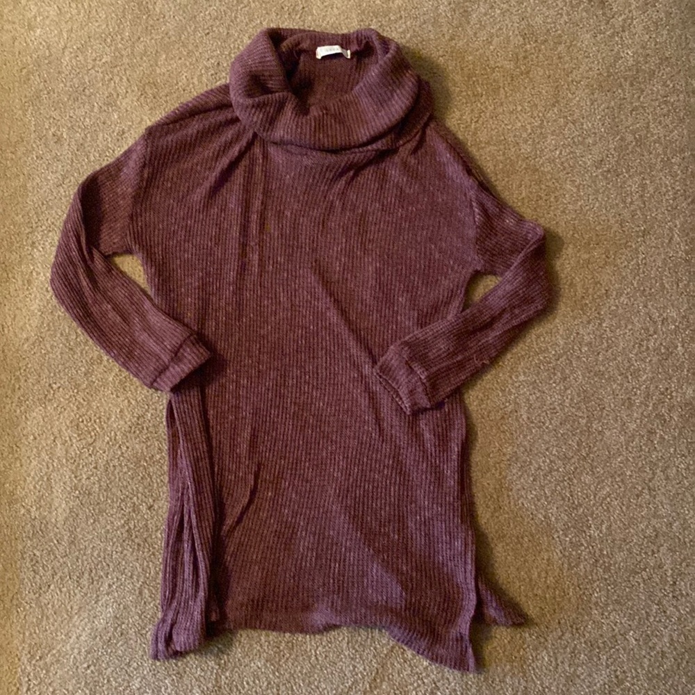 Knitted burgundy sweater